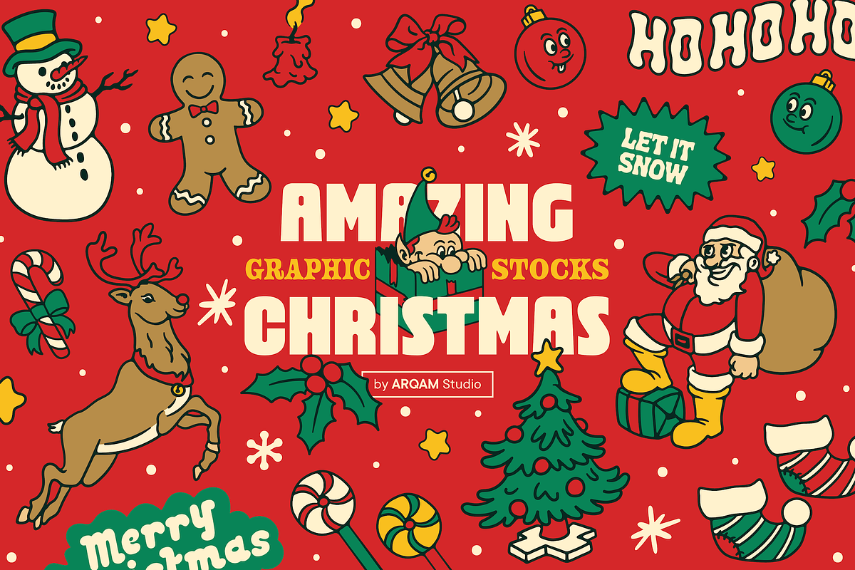 Amazing Christmas Graphic Stocks, an Illustration by ARQAM Studio (Photo 1 of 9)