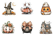 Cute Halloween Clipart, a Seasonal Illustration by CreationArt (Thumbnail 2 of 5)