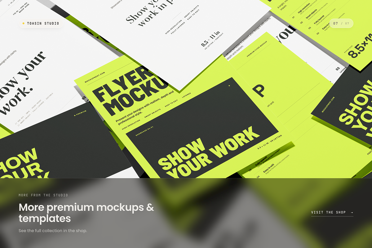 US Letter Flyer Mockup, an Advertising Mockup by Toasin Studio (Photo 7 of 7)