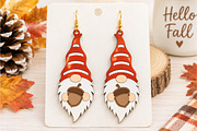 Gnome Earrings Laser Cut SVG, a Seasonal Illustration by Canvas Craft (Thumbnail 5 of 5)