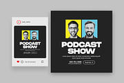 Dark Themed Podcast / Talk Show Post, a Social Media Template by Saman Osama (Thumbnail 2 of 4)