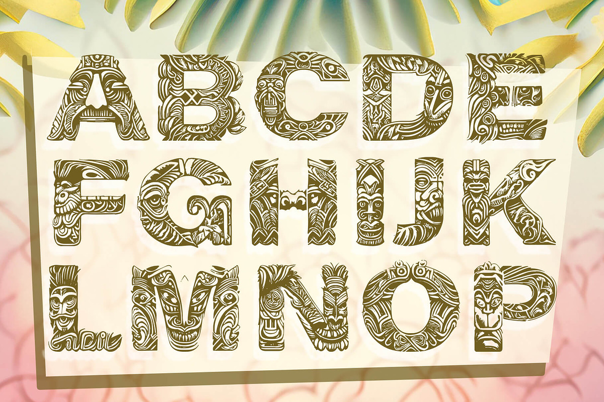 Tiki Euphoria Font, a Symbol Font by Fontastic Ventures (Photo 3 of 7)