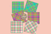 Colorful Bright Plaids Digital Paper, a Background Graphic by JennyL Designs (Thumbnail 5 of 7)