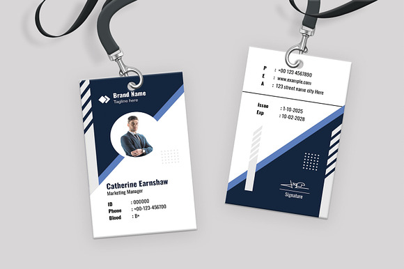 Professional Office ID Card Design preview 8