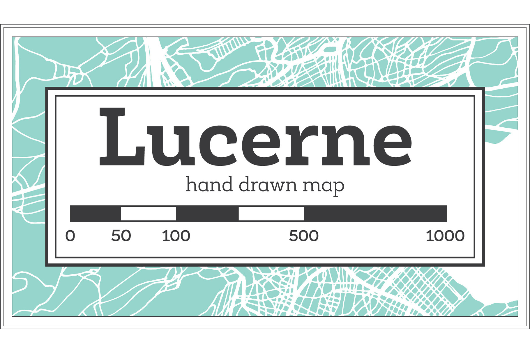 Lucerne Switzerland City Map by Booblgum  Creative Market