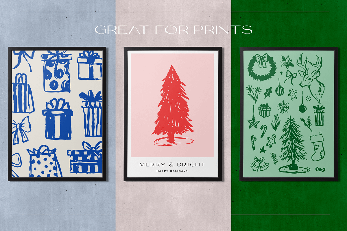 Christmas Holiday Handmade Sketch, a Seasonal Illustration by Eldorado Design Co. (Photo 4 of 4)