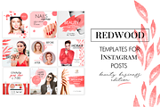 Instagram templates LOVE REDWOOD, a Social Media Template by Instagram templates E.B. (Thumbnail 1 of 2)