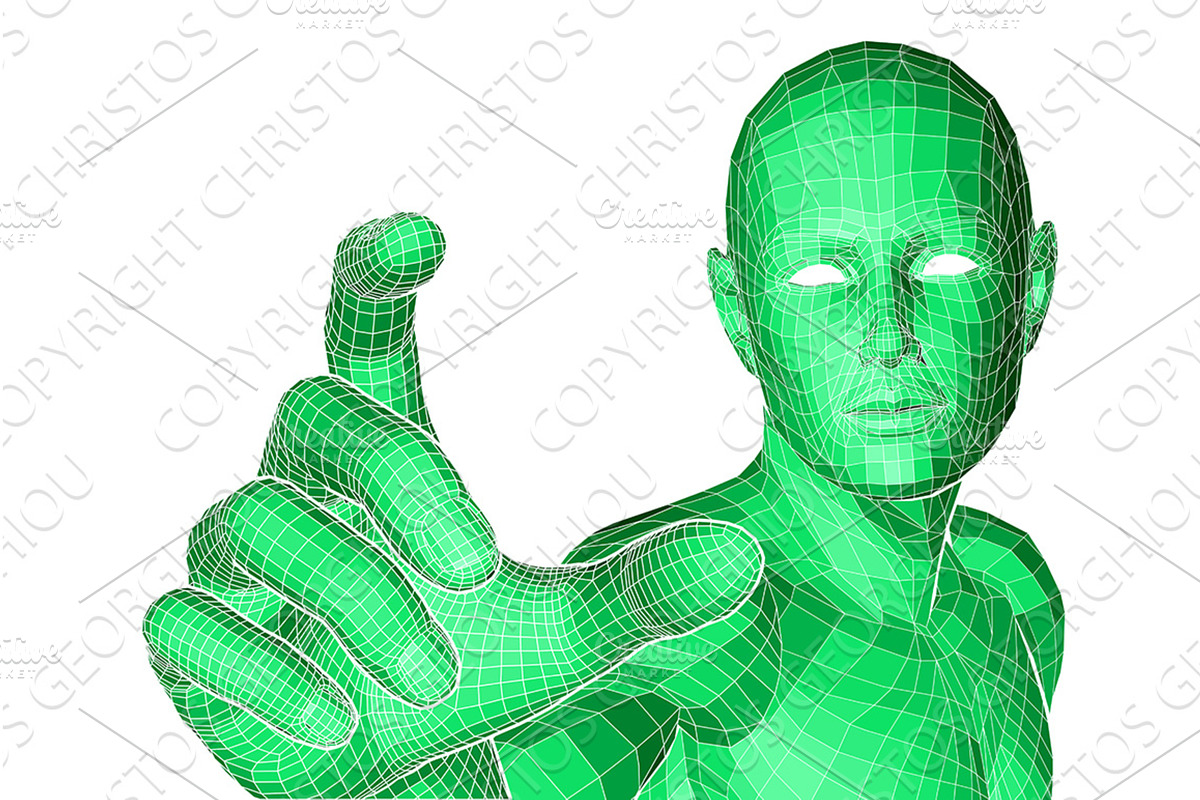 Figure Selecting 3D Technology, a Technology Illustration by Christos Georghiou