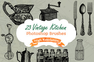 Vintage Retro Kitchen Illustrations