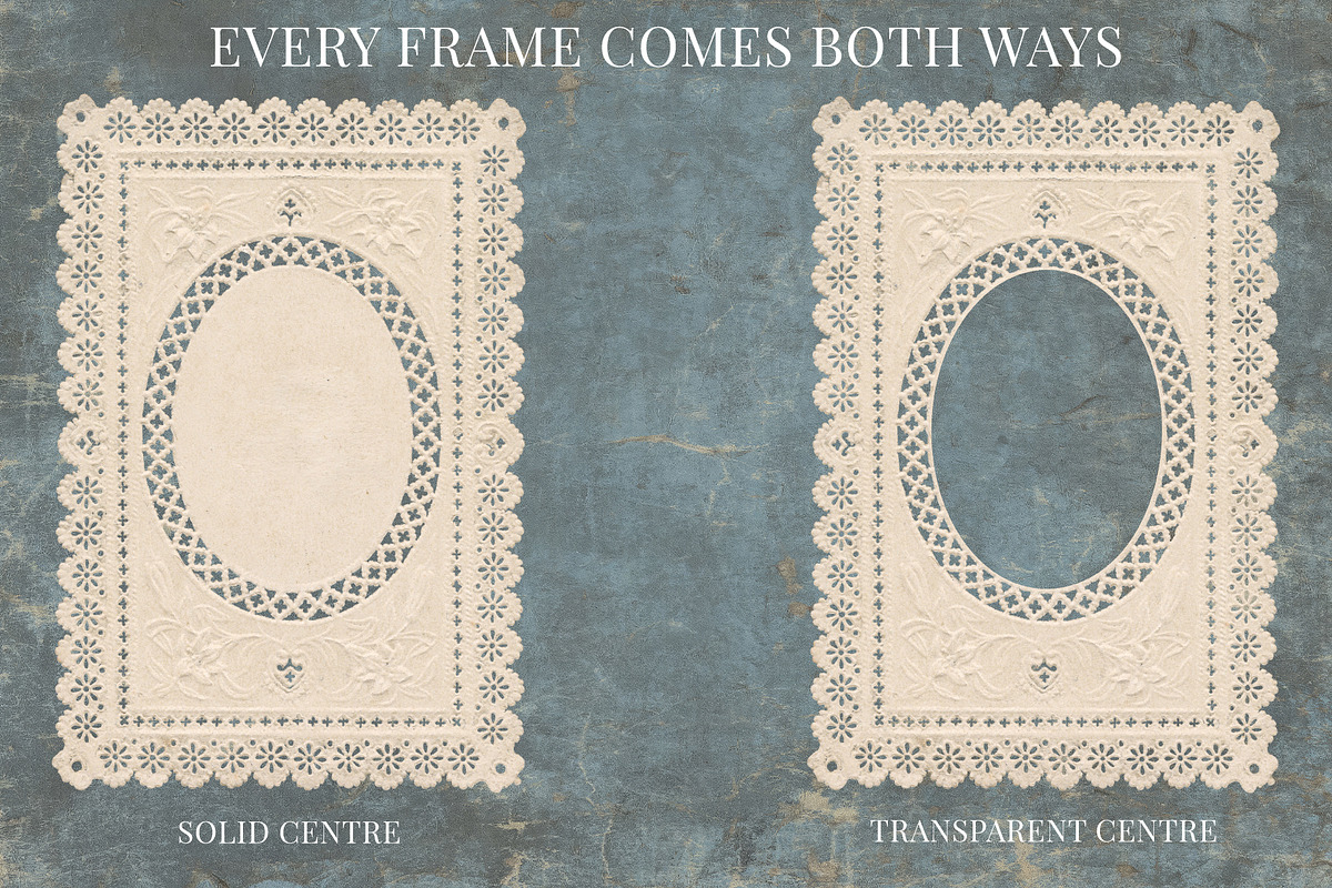 Antique Paper Lace Frames, an Object Graphic by Century Library (Photo 2 of 9)