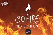 30 Fire brushes for Procreate!, a Pattern Graphic by Hello Trilly (Thumbnail 1 of 5)