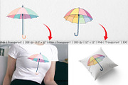 Spring Umbrella Clipart, a Graphic by Artnoy (Thumbnail 3 of 5)