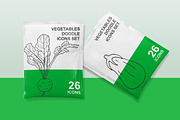 Vegetables doodle icons set, an Outline Icon by Gulnarart (Thumbnail 2 of 7)