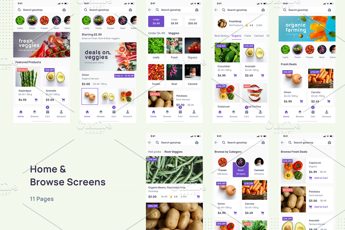 Geo Shop - Grocery Shopping App, an App Template by azyrusthemes (Photo 8 of 15)