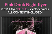 Pink Drink Night Flyer, a Flyer Template by potterDesigns (Thumbnail 2 of 2)