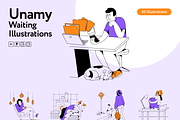 Unamy Waiting Illustrations, an Empty State Illustration by Welovegraphics (Thumbnail 7 of 7)