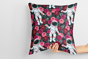 Astronaut and Flowers, a Pattern Graphic by GreyLilac (Thumbnail 7 of 7)