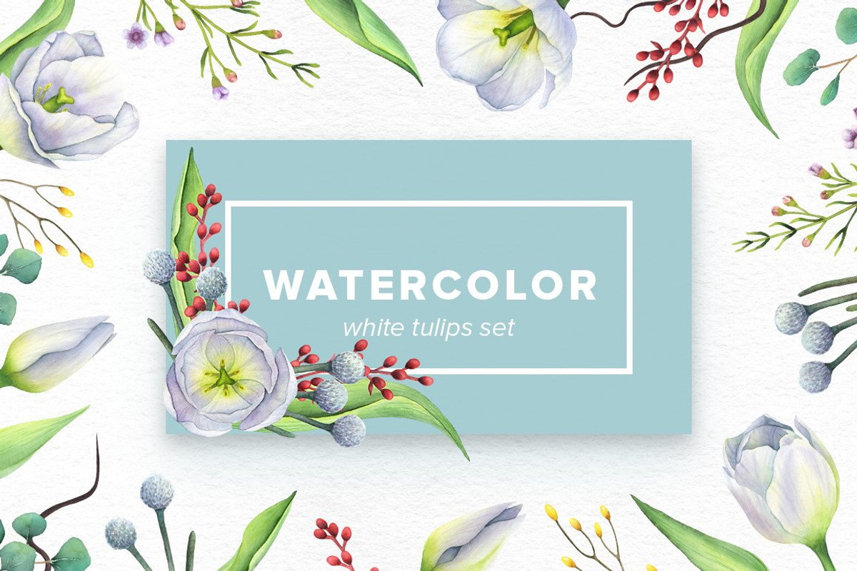 Watercolor Floral Bundle, an Object Illustration by Kotulska (Photo 20 of 21)