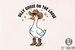 Silly Goose on the Loose Funny Goose, a Graphic by Designking