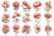 Whimsical Floral Spring Clipart, an Illustration by Craft Nest (Thumbnail 6 of 11)