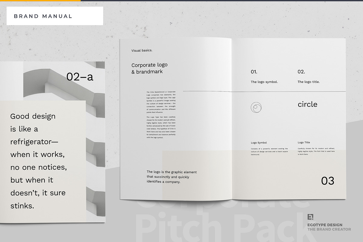 Circle Brand Manual Guidelines, a Brochure Template by Egotype (Photo 4 of 23)