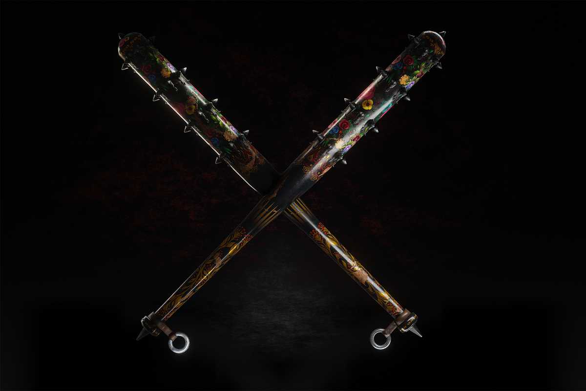 Сudgel Khokhloma, an Object 3D Model by mockupzz (Photo 2 of 6)
