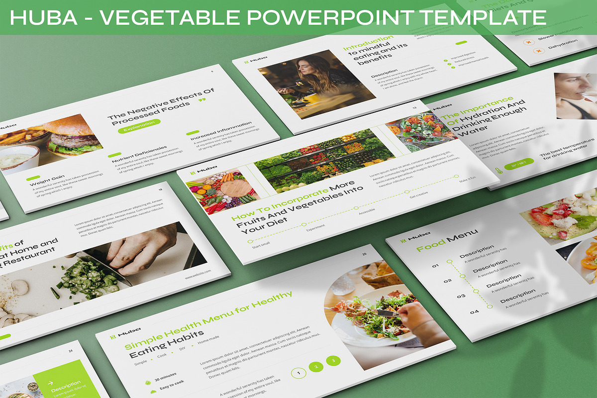Huba - Vegetable Powerpoint Template, a Presentation Template by SlideFactory (Photo 1 of 4)