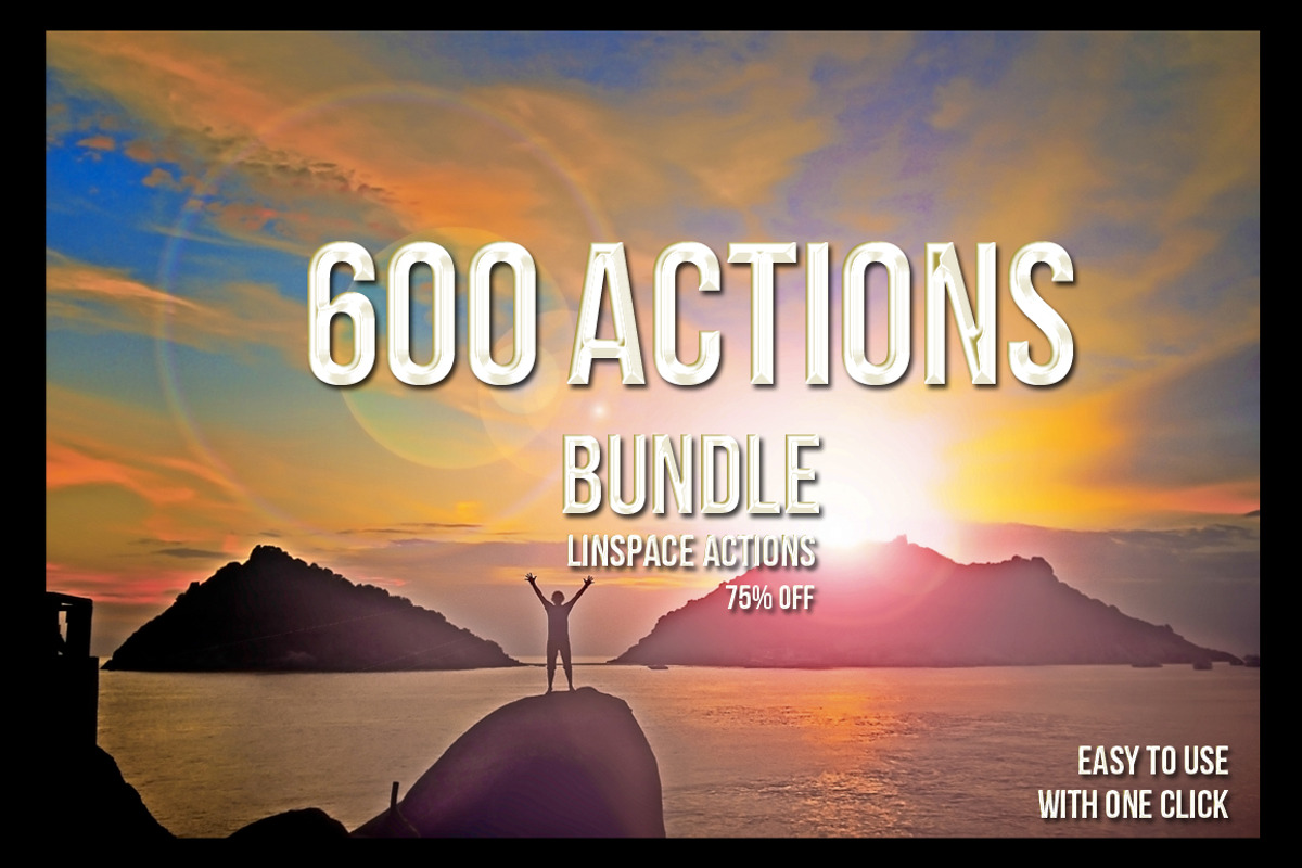 (75% OFF) 600 PS Actions Bundle, an Action Add-On by Linspace (Photo 1 of 5)