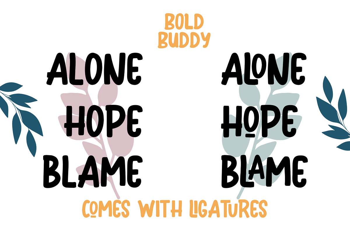 Bold Buddy - A Quirky Display Font, a Font by Soey Studio (Photo 4 of 8)