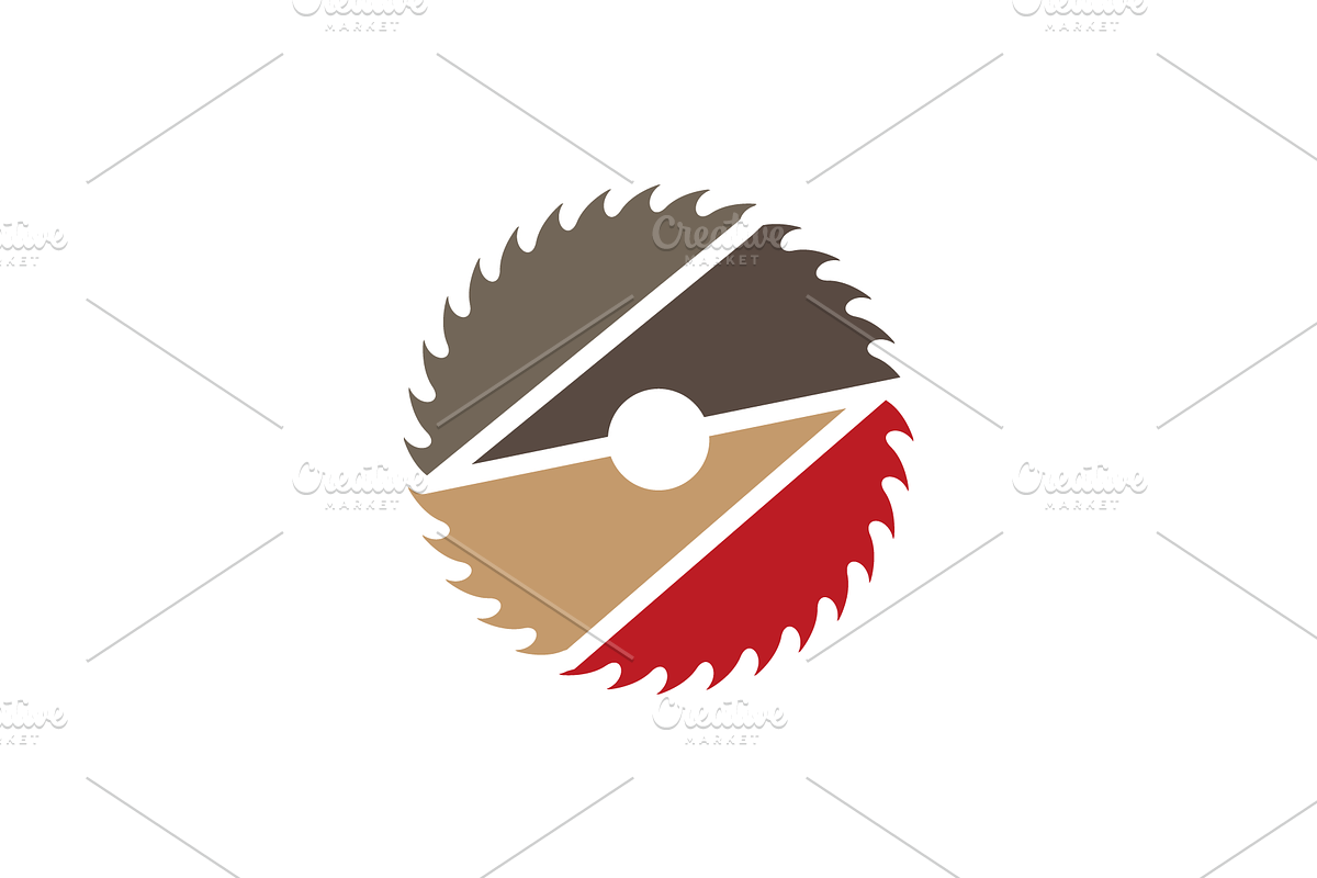 wood saw logo design vector, a Branding & Logo Template by devastd