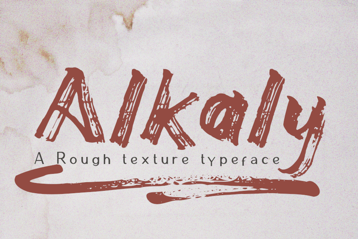 Alkaly Texture Typeface, a Font by SSI.Scraps (Photo 1 of 12)