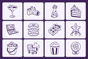 Party and Firework Doodle Set, an Outline Icon by Vectors Market (Thumbnail 6 of 8)