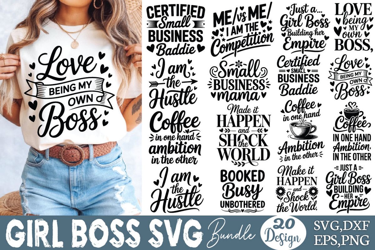Girl Boss SVG Bundle, an Object Graphic by DollarSmart
