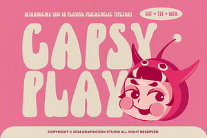 Capsyplay, a Handwritten Font by graphicook