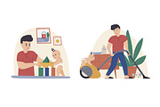 Father and son together set, a Person Illustration by Good Studio (Thumbnail 5 of 6)