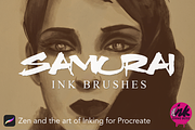 Procreate Samurai Ink Brushes, a Brush Add-On by Ink Gang Boss (Thumbnail 1 of 9)