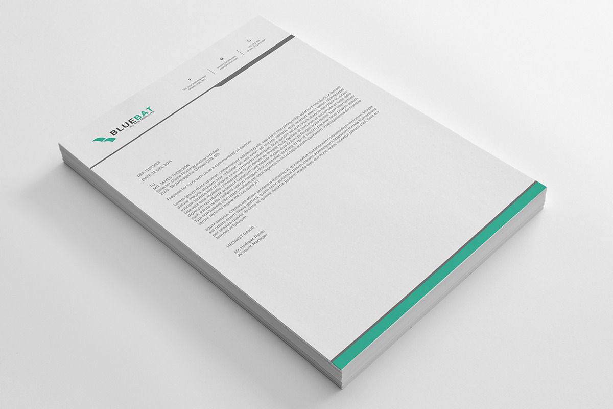 Letterhead Pad & Free Business Card, a Stationery Template by Rongmistiry (Photo 3 of 9)