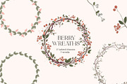 Berry Wreaths, a Decorative Illustration by Katia Serdiuk (Thumbnail 1 of 4)