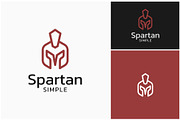 Spartan Warrior Helmet Simple Logo, a Branding & Logo Template by ika trisiana (Thumbnail 1 of 2)
