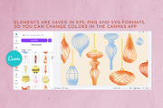 RETRO CHRISTMAS ORNAMENTS: clipart, a Seasonal Illustration by Elliko shop (Thumbnail 5 of 7)