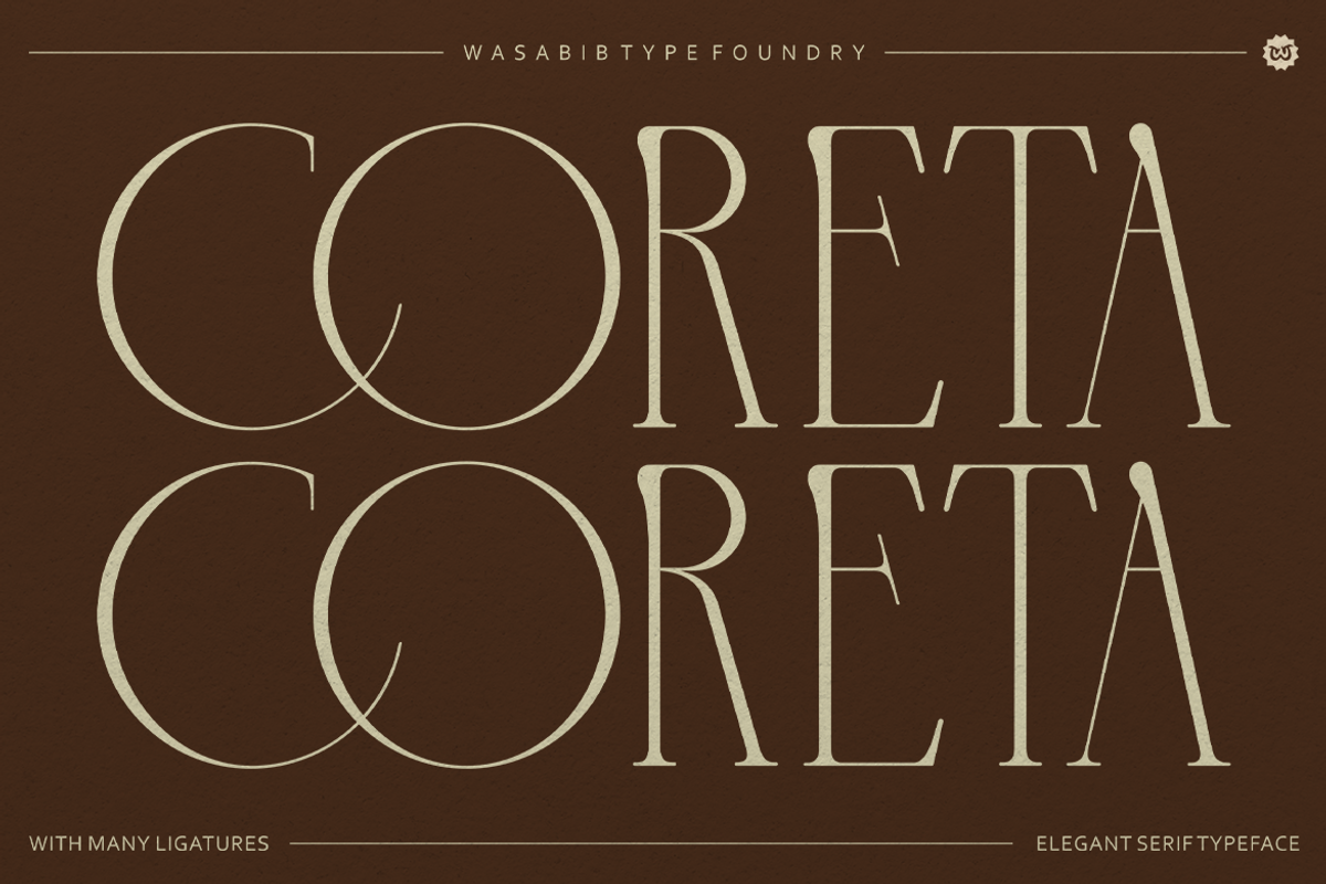 Coreta, a Serif Font by Wasabib Studio (Photo 1 of 13)