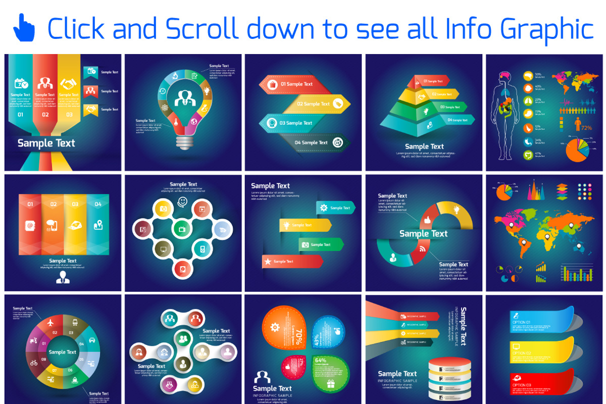 50 Infographic Templates + Bonus, a Presentation Template by VL Shop (Photo 3 of 4)