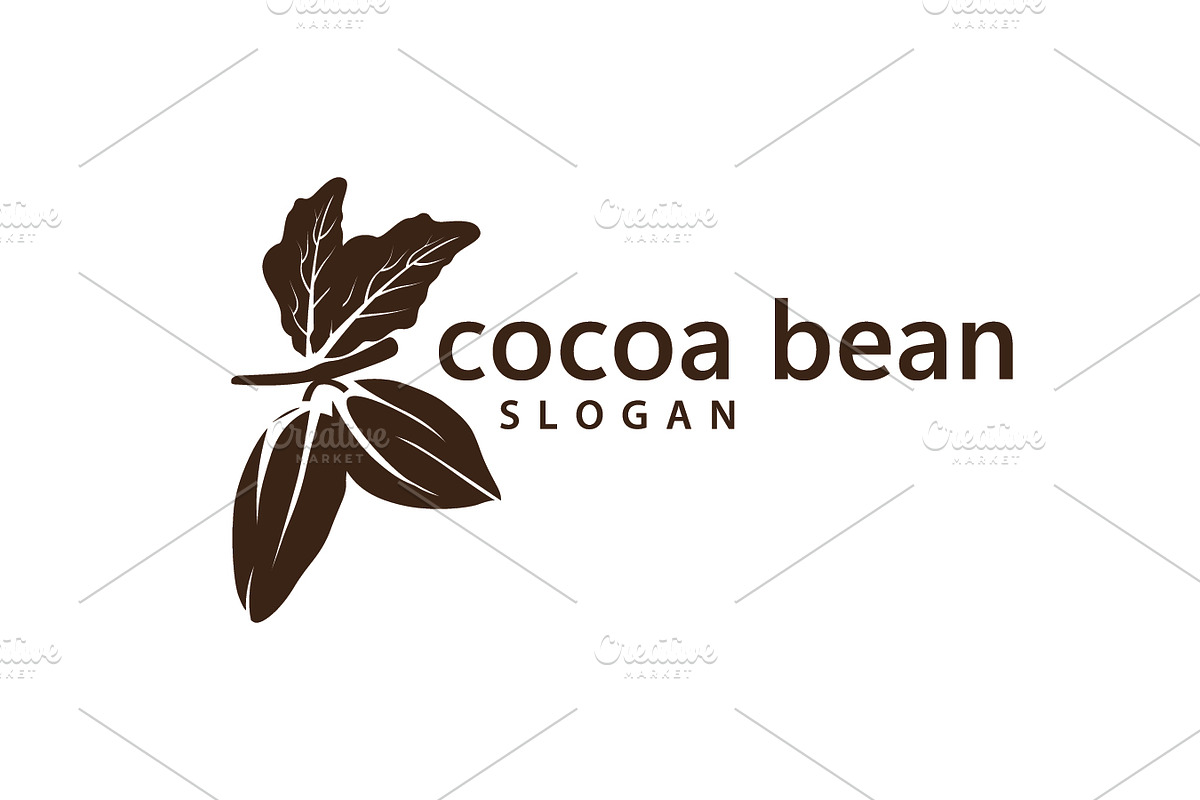 cocoa bean elegant chocolate bean, a Branding & Logo Template by Maylianaw28 (Photo 1 of 2)