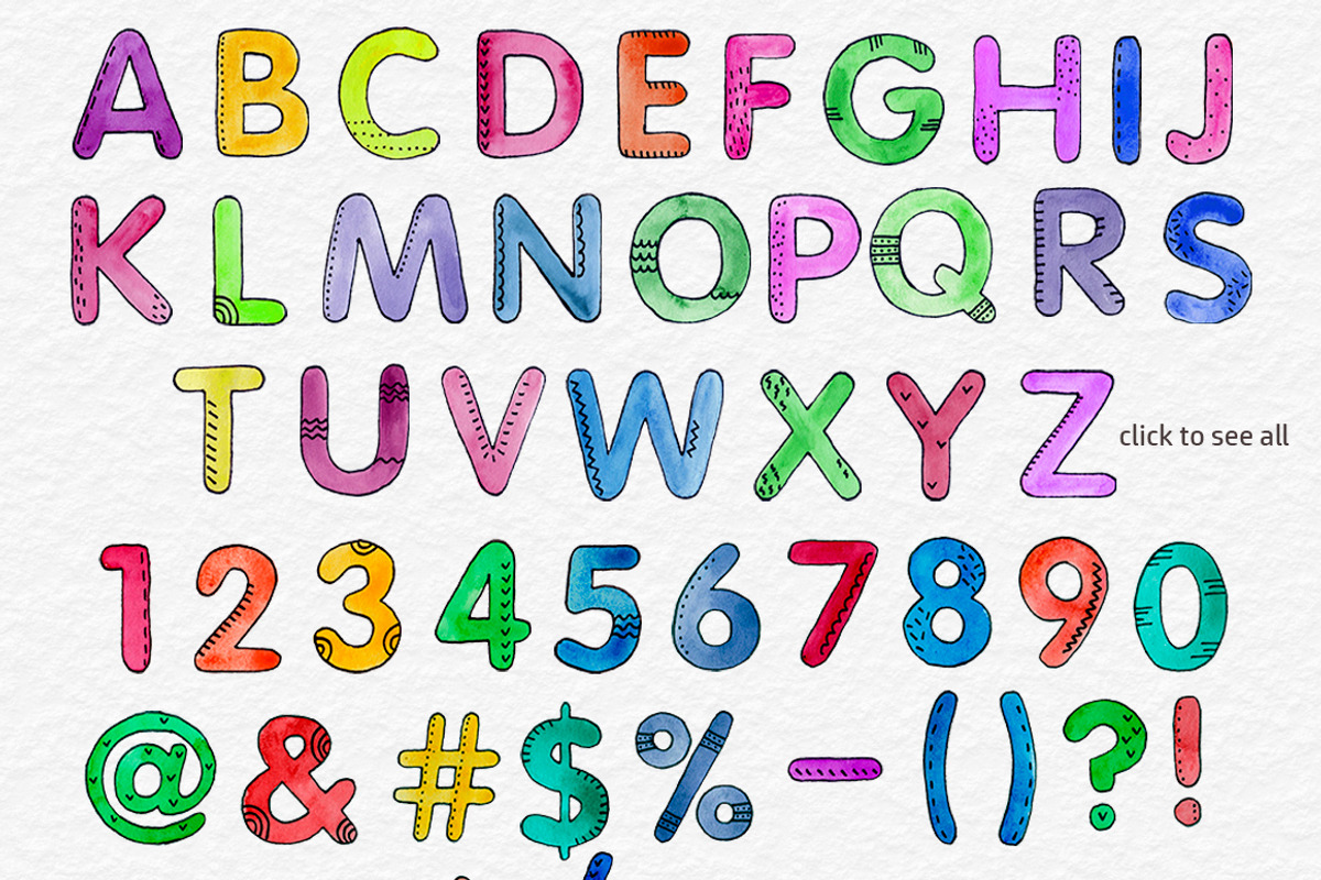 Lovely watercolor letters, a Decorative Illustration by Pippi Draws (Photo 2 of 3)