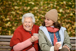 Portrait of a granddaughter and, a Person Photo by HalfPoint