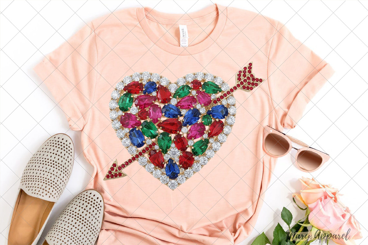 Diamond Glitter Valentine Heart Png, an Illustration by SinaCreation (Photo 4 of 7)