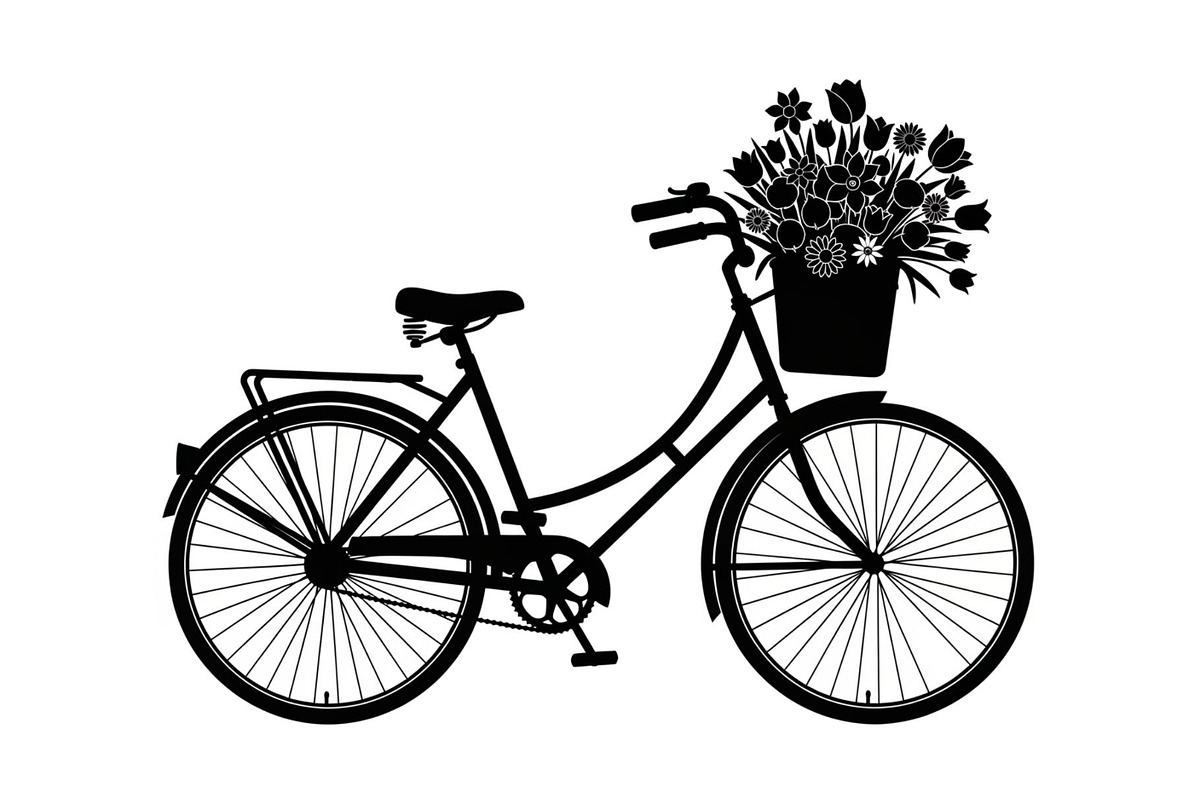 Flower Bicycle Silhouette Bundle, an Illustration by Gaye Art (Photo 7 of 31)