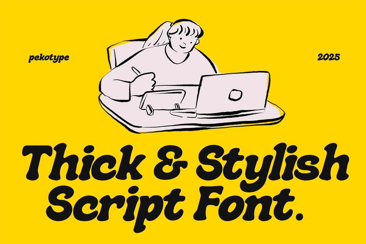 Pagion - Bold Stylish Script Font, a Script Font by Pekotype (Photo 2 of 16)