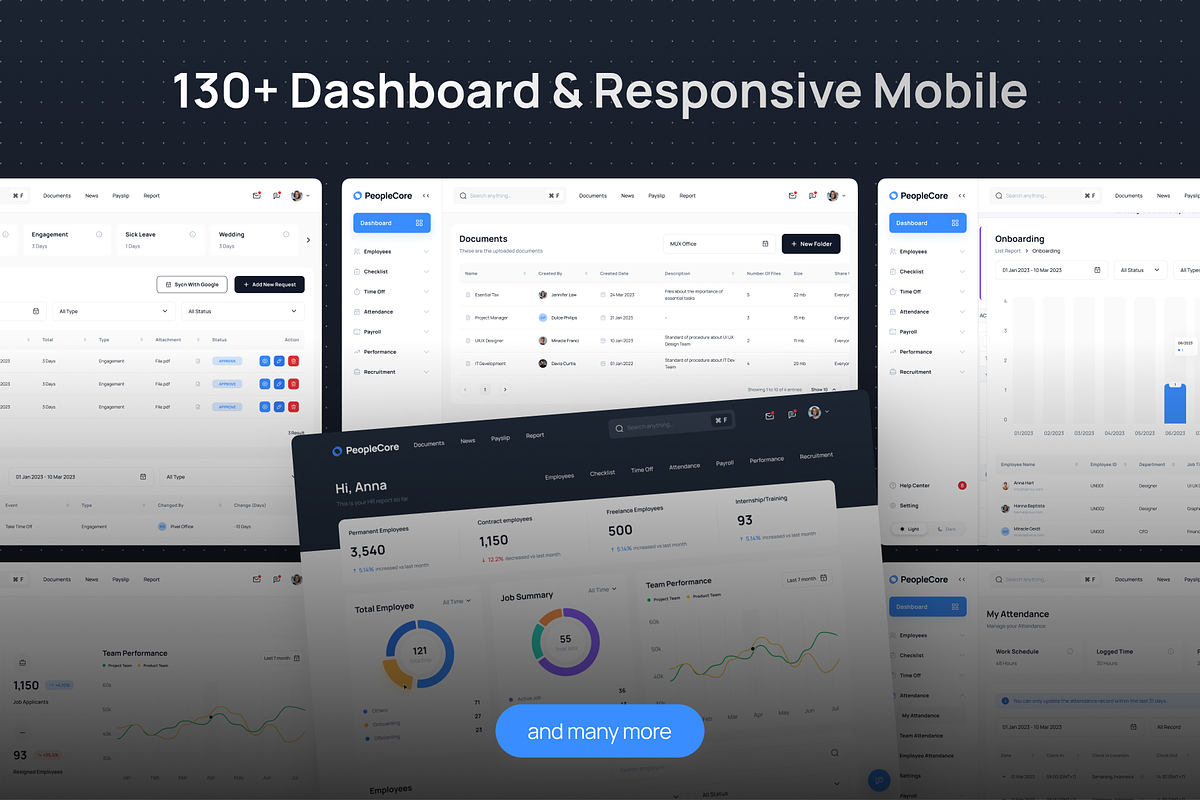 PeopleCore - HR Management Dashboard preview 4