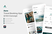 Aero - Travel Booking App UI Kit, an UI Kit Template by iDoodle Studio (Thumbnail 1 of 4)